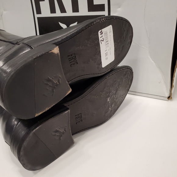 Frye Women's Jayden Button Tall Black Leather Boot US 6M - Picture 7 of 7